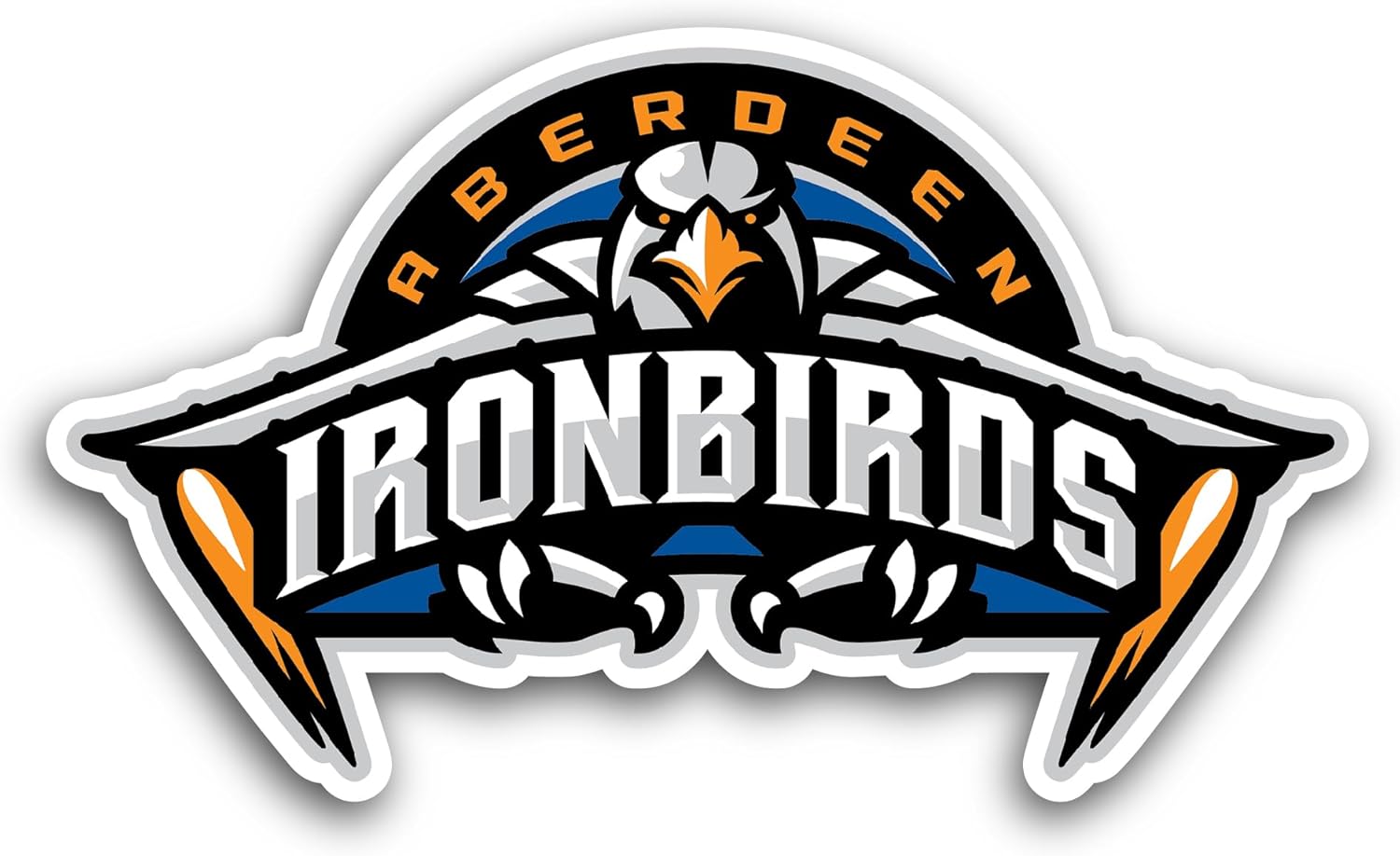 2 (Pieces) 3" and 5" IronB1rds Logo Sticker, Waterproof Vinyl Decals for Many Purpose Like Cars, Trucks, Laptops, Phones, Windows and More