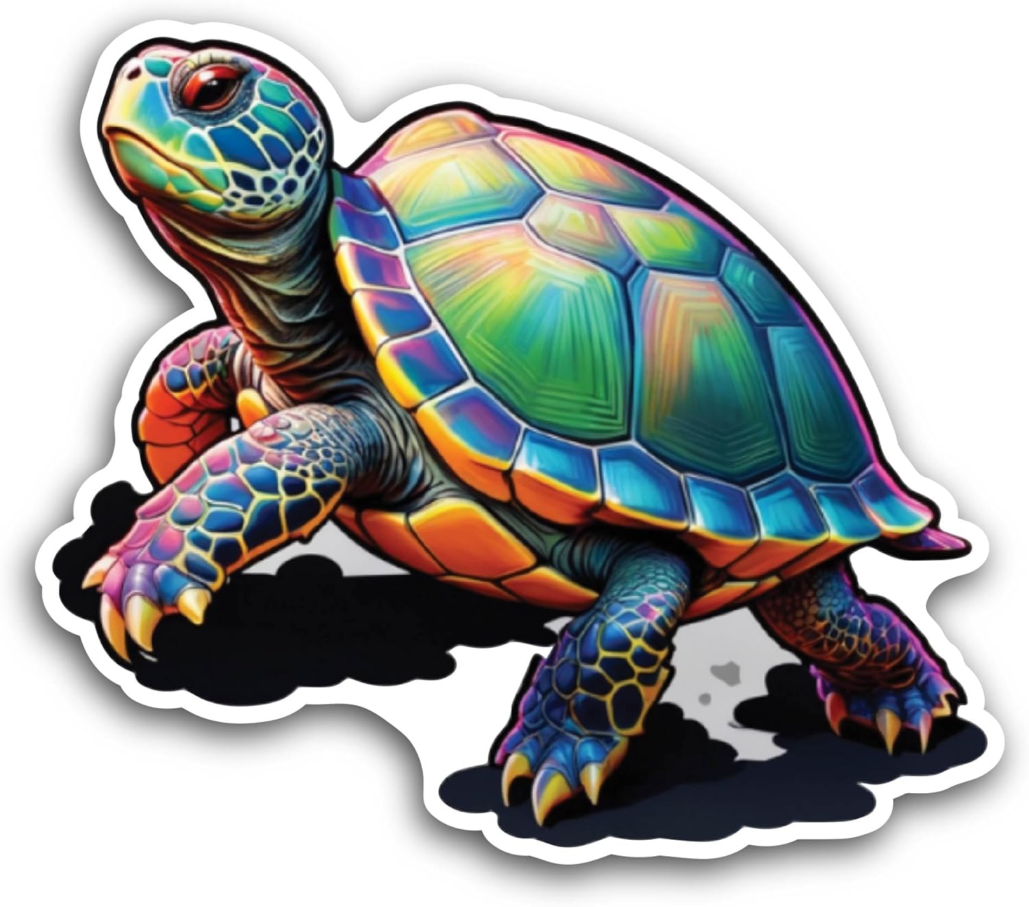 2 (Pieces) 3" and 5" Turtle Sticker, Waterproof Vinyl Decals for Many Purpose Like Cars, Trucks, Laptops, Phones, Windows and More