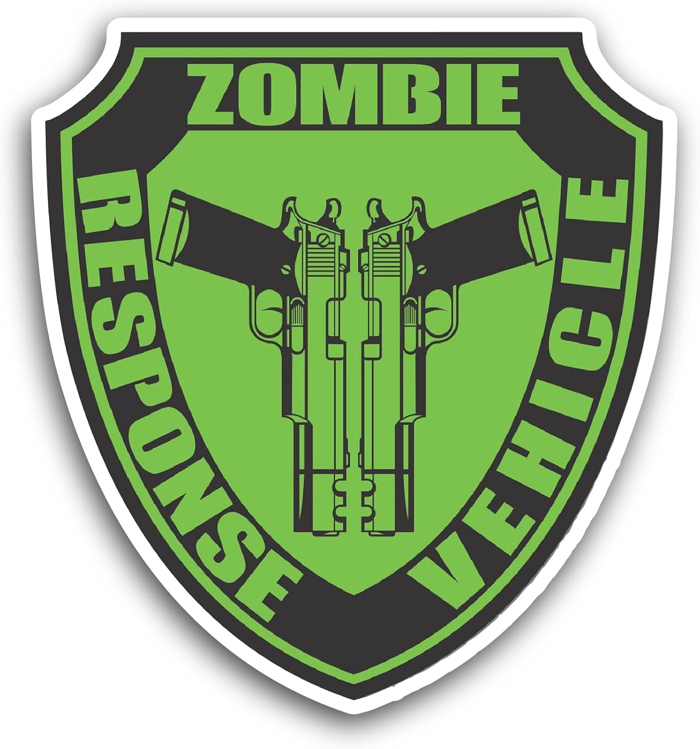 2 (Pieces) 3" and 5" Zombie Response Vehicle Sticker, Waterproof Vinyl Decals for Many Purpose Like Cars, Trucks, Laptops, Phones, Windows and More