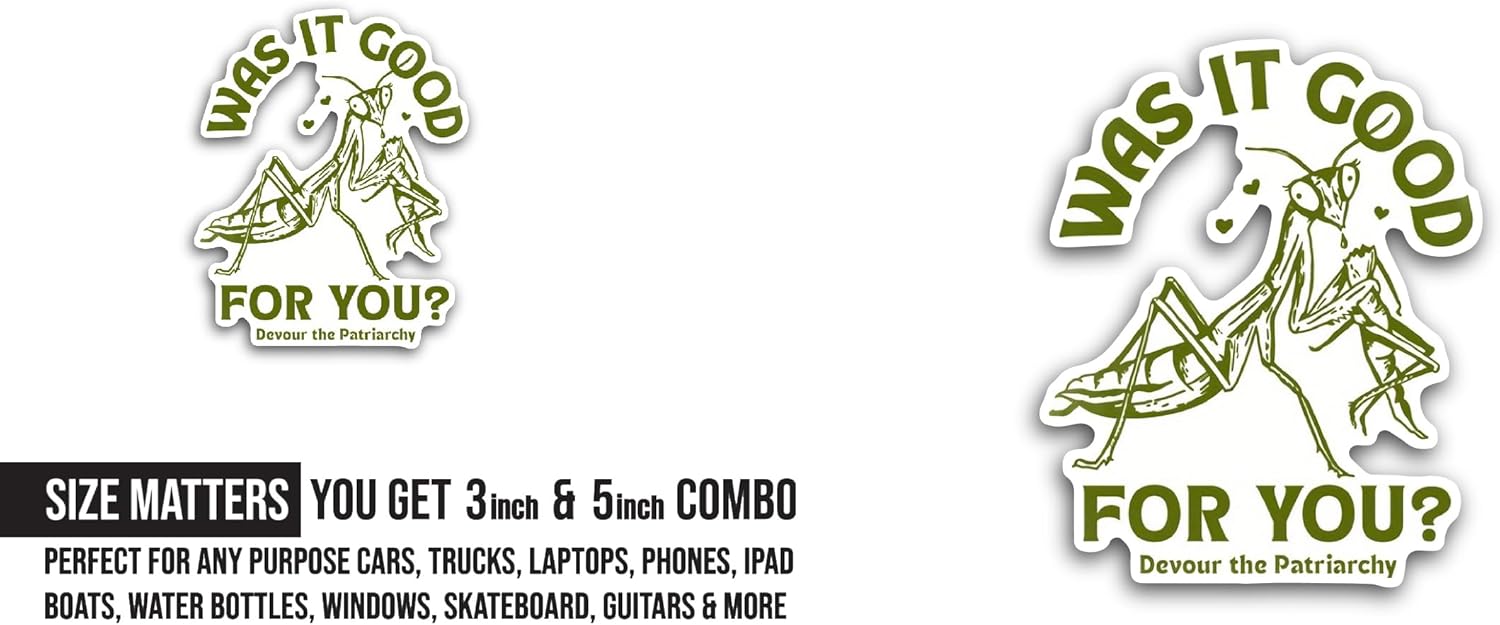 2 (Pieces) 3" and 5" was It Good for You Sticker, Waterproof Vinyl Decals for Many Purpose Like Cars, Trucks, Laptops, Phones, Windows and More