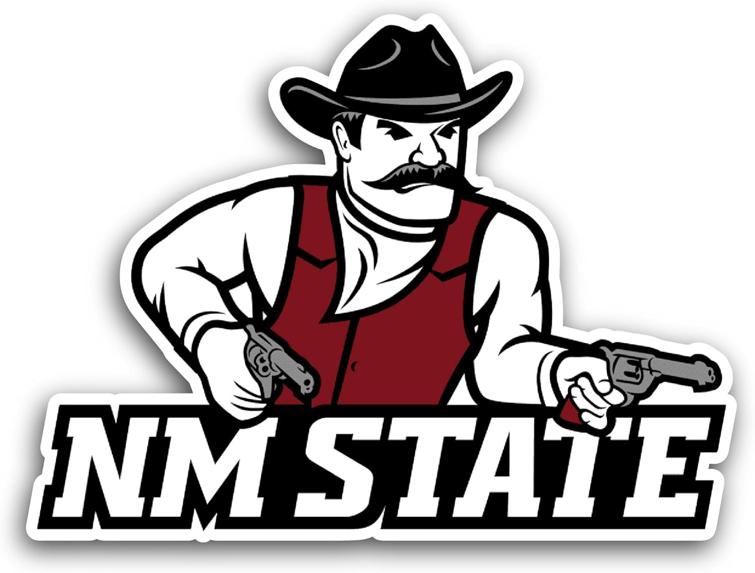 2 (Pieces) 3" and 5" New Mexic0 State Sticker, Waterproof Vinyl Decals for Many Purpose Like Cars, Trucks, Laptops, Phones, Windows and More