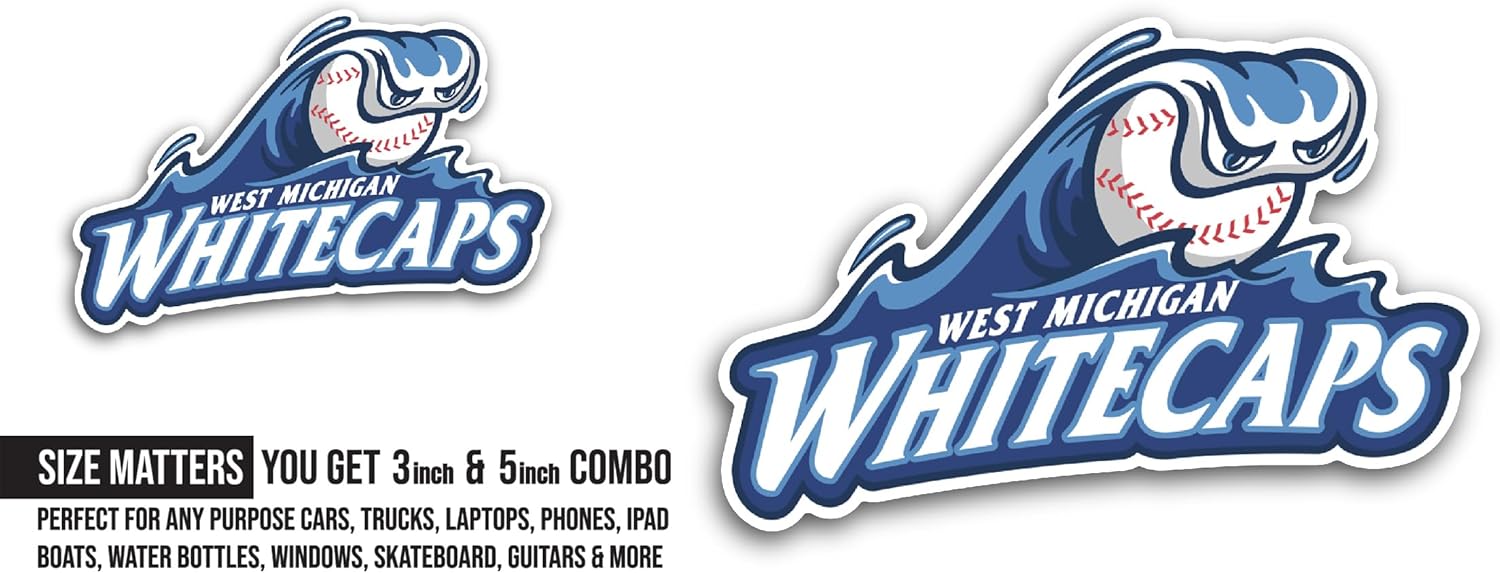 2 (Pieces) 3" and 5" Whit3caps Logo Sticker, Waterproof Vinyl Decals for Many Purpose Like Cars, Trucks, Laptops, Phones, Windows and More