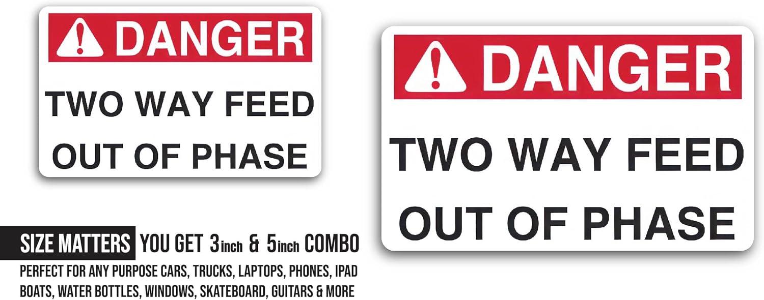 2 (Pieces) 3" and 5" Two Way Feed Decal Sticker, Waterproof Vinyl Decals for Many Purpose Like Cars, Trucks, Laptops, Phones, Windows and More