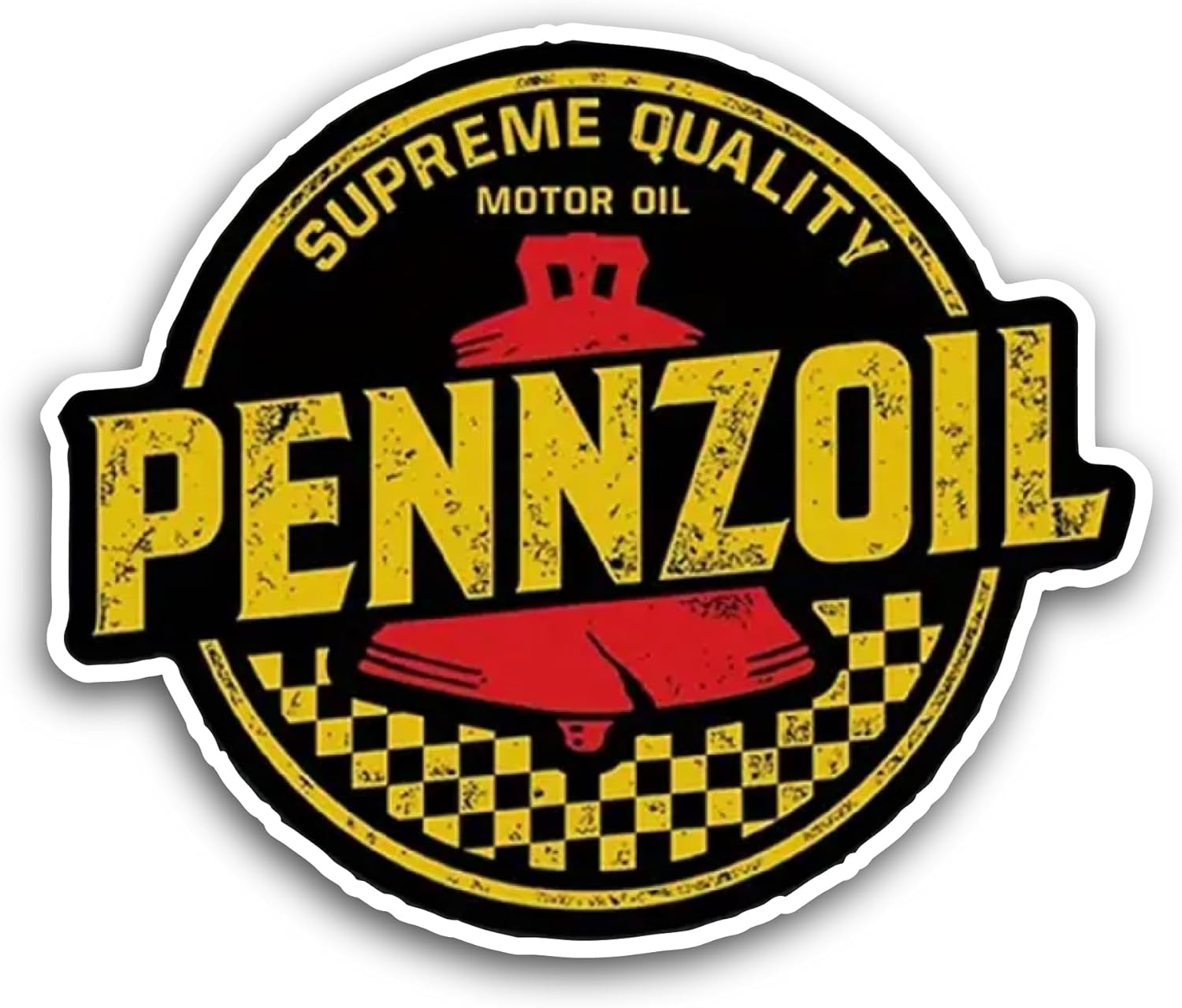 2 (Pieces) 3" and 5" Pennzoil Sticker, Waterproof Vinyl Decals for Many Purpose Like Cars, Trucks, Laptops, Phones, Windows and More
