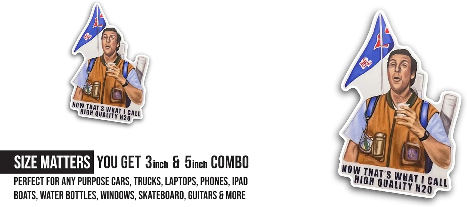 2 (Pieces) 3" and 5" Now Thats What I Call Sticker, Waterproof Vinyl Decals for Many Purpose Like Cars, Trucks, Laptops, Phones, Windows and More