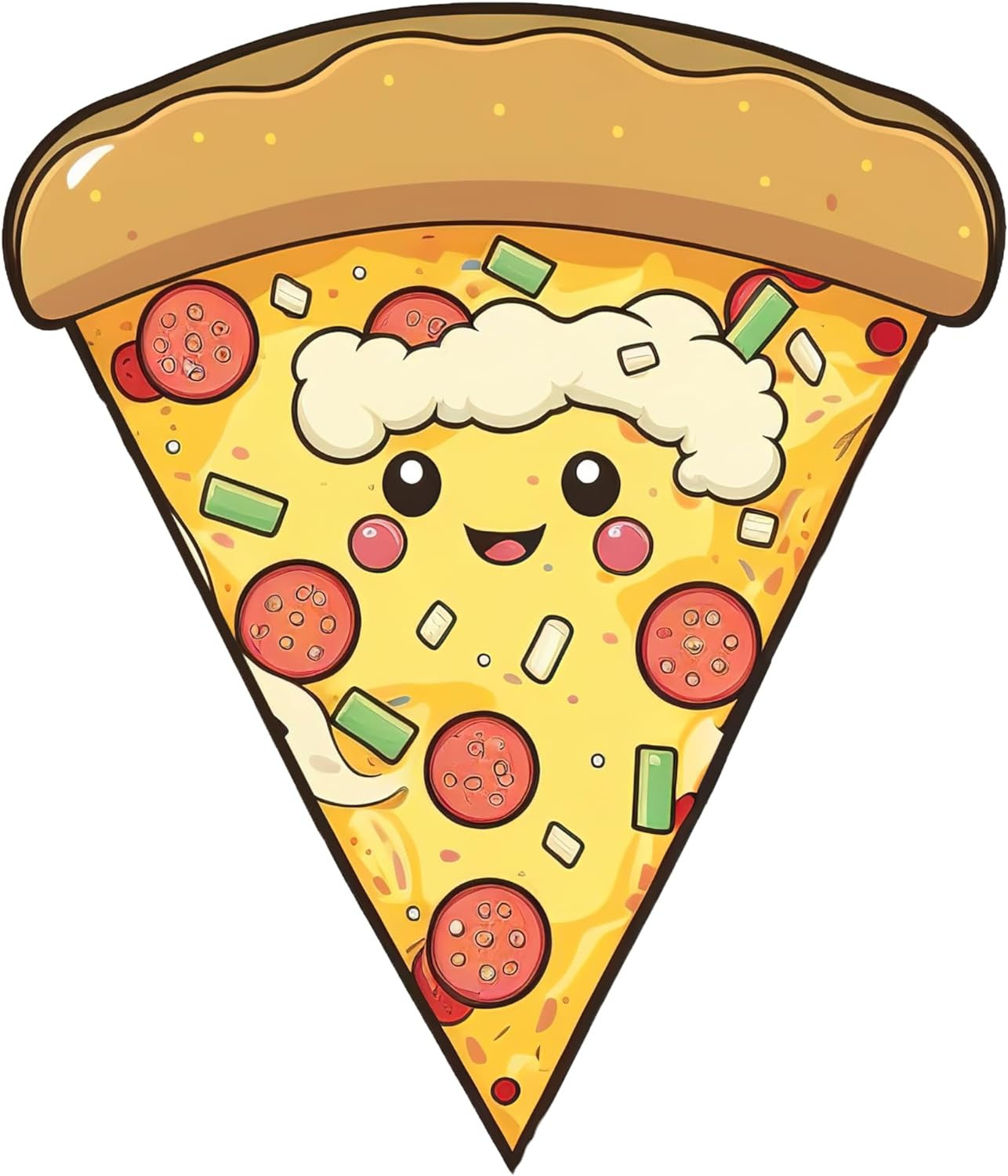 Inspirational Quote Pizza Slice Cartoon Sticker Motivational Sticker Vinyl Decal Motivation Stickers- 5" Vinyl Sticker Waterproof