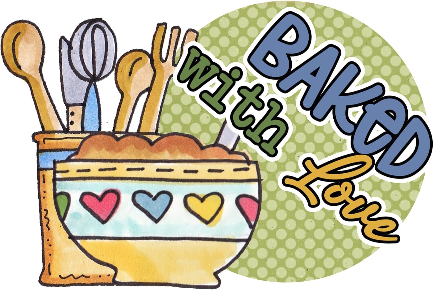 Inspirational Quote Baked with Love Motivational Sticker Vinyl Decal Motivation Stickers- 5" Vinyl Sticker Waterproof