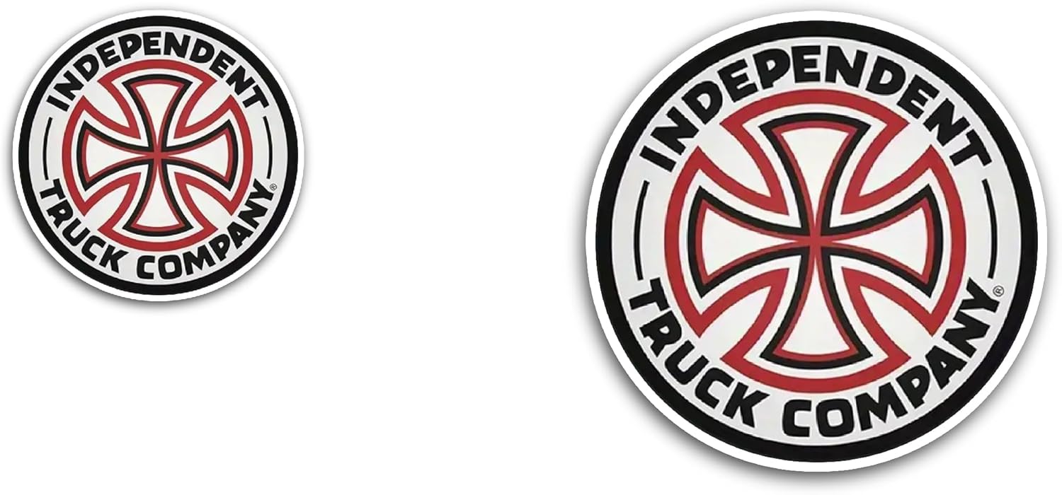 2 (Pieces) 3" and 5" Independent Truck Sticker, Waterproof Vinyl Decals for Many Purpose Like Cars, Trucks, Laptops, Phones, Windows and More