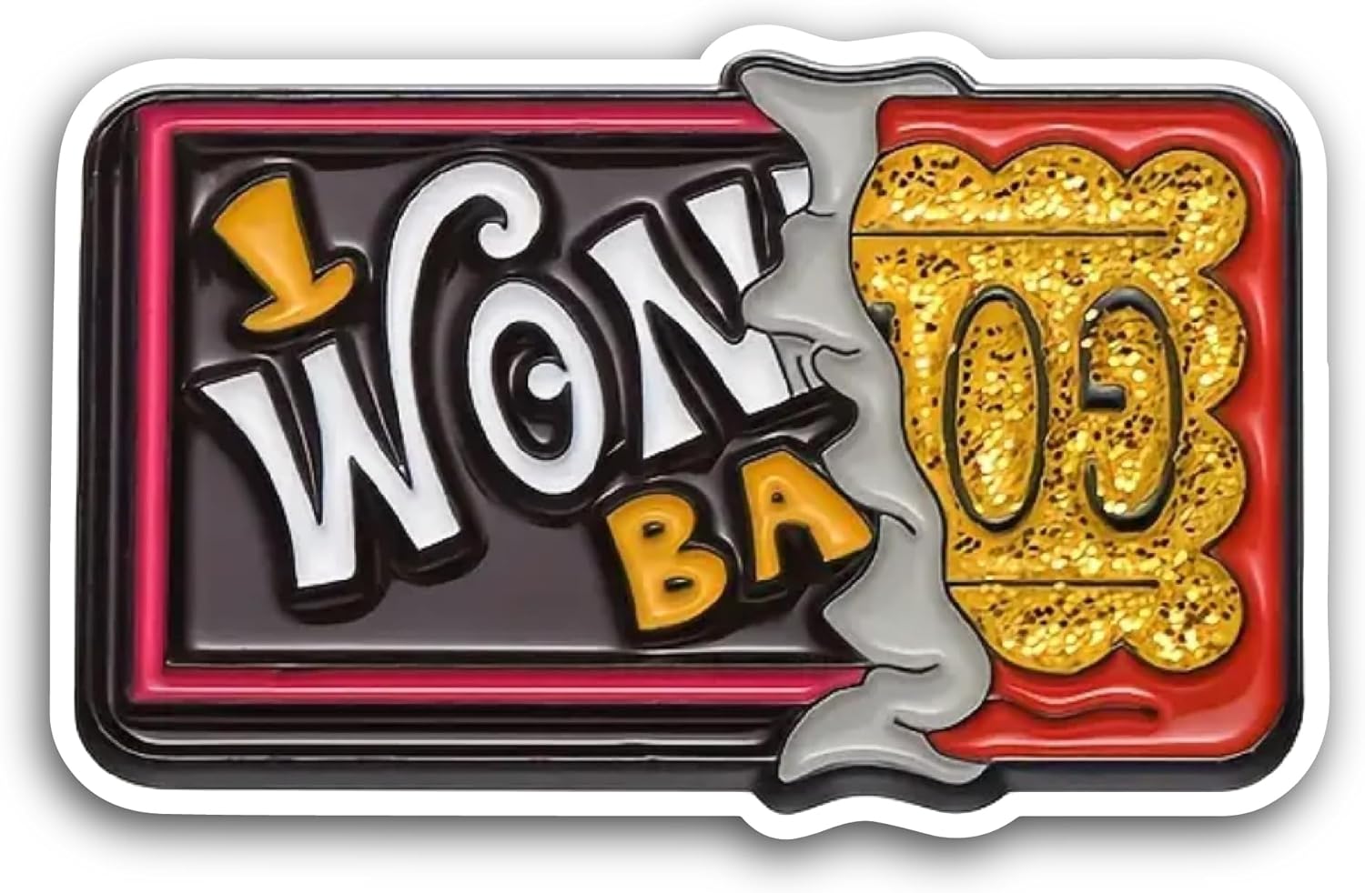 2 (Pieces) 3" and 5" Golden Ticket Sticker, Waterproof Vinyl Decals for Many Purpose Like Cars, Trucks, Laptops, Phones, Windows and More
