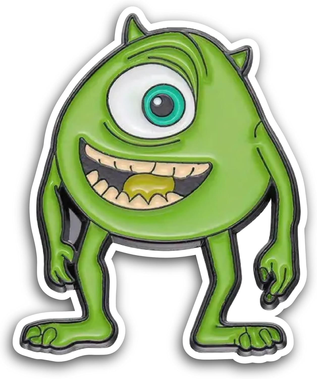 2 (Pieces) 3" and 5" Green Monster with One Eye Sticker, Waterproof Vinyl Decals for Many Purpose Like Cars, Trucks, Laptops, Phones, Windows and More