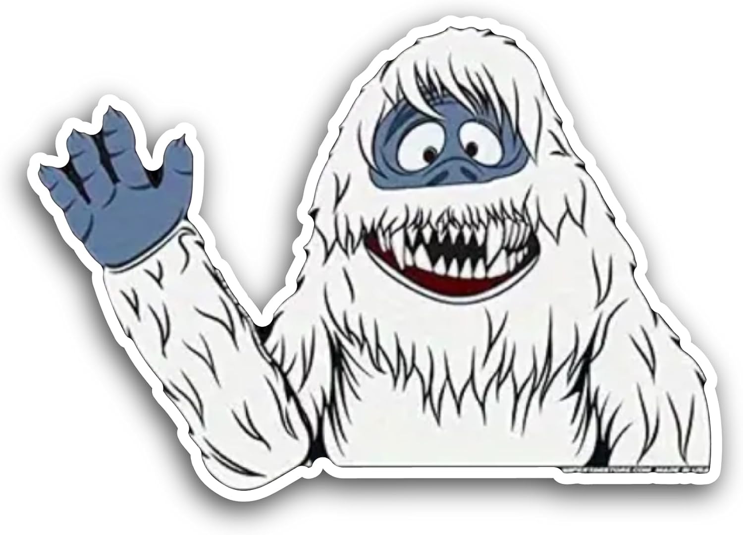 2 (Pieces) 3" and 5" Snow Monster Sticker, Waterproof Vinyl Decals for Many Purpose Like Cars, Trucks, Laptops, Phones, Windows and More