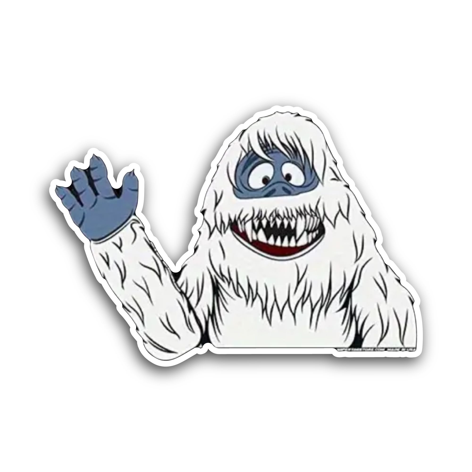 2 (Pieces) 3" and 5" Snow Monster Sticker, Waterproof Vinyl Decals for Many Purpose Like Cars, Truck