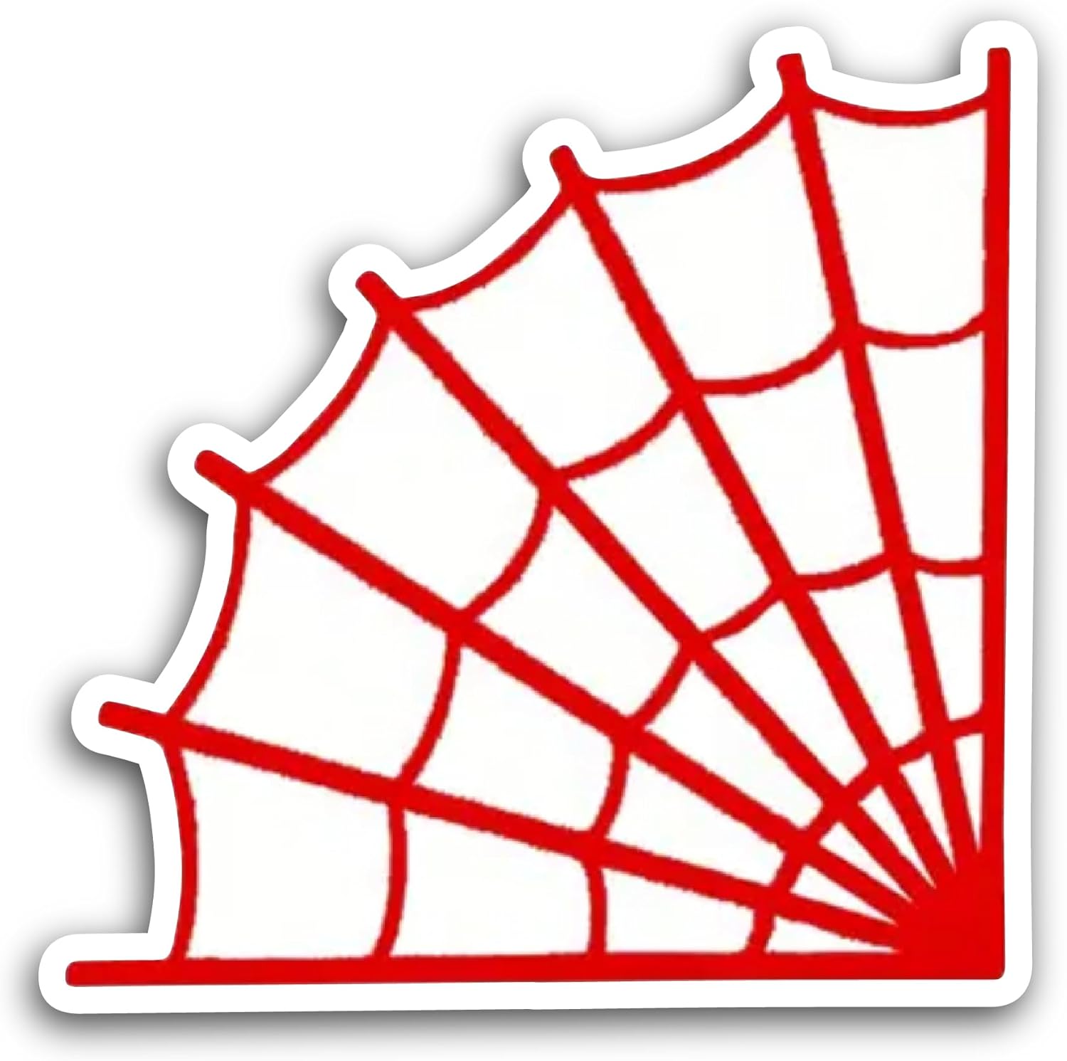 2 (Pieces) 3" and 5" Red Spider Web Sticker, Waterproof Vinyl Decals for Many Purpose Like Cars, Trucks, Laptops, Phones, Windows and More