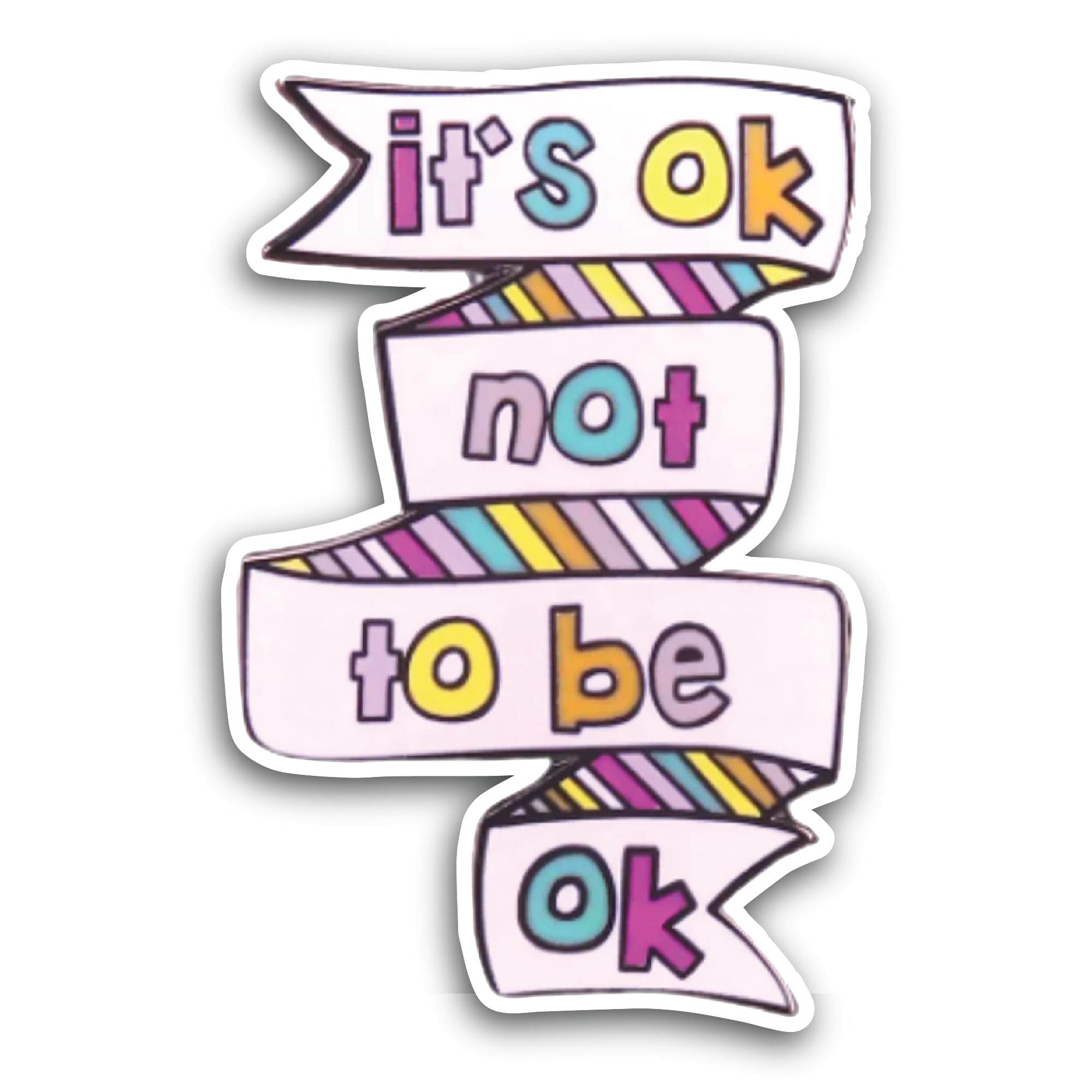2 (Pieces) 3" and 5" It's Ok Not Be Ok Sticker, Waterproof Vinyl Decals for Many Purpose Like Cars, 