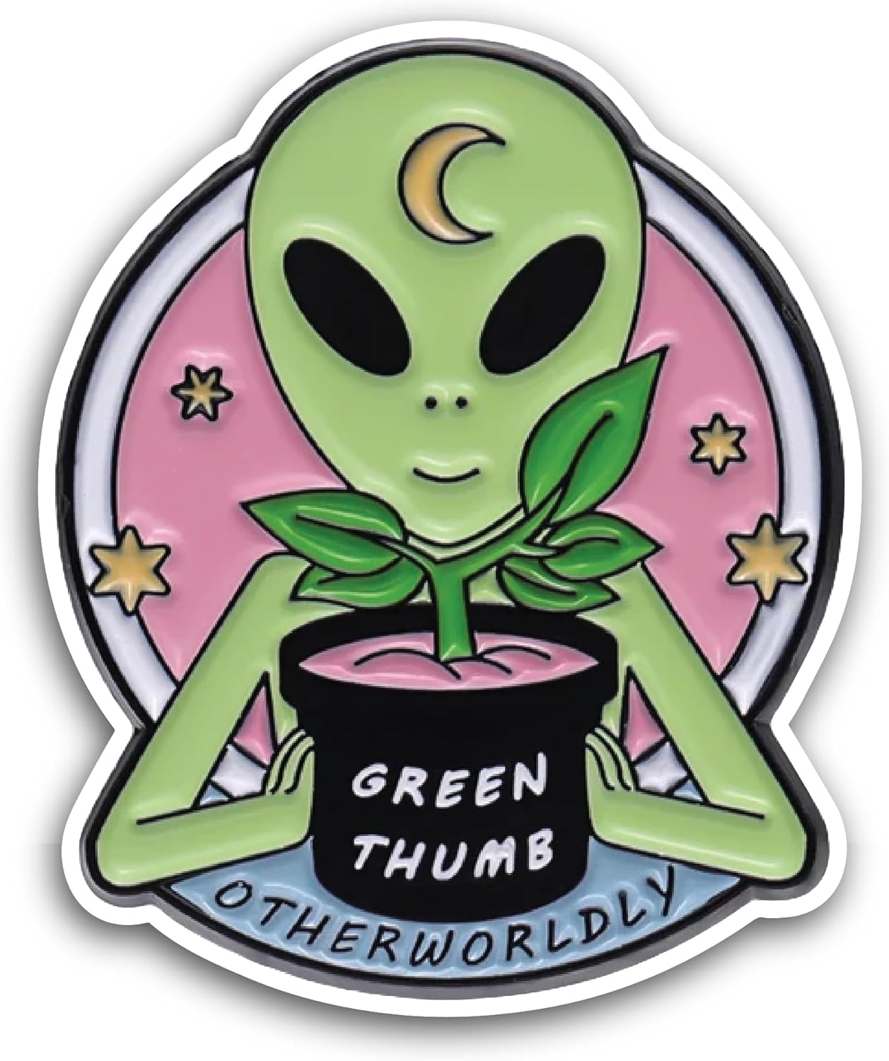 2 (Pieces) 3" and 5" Green Thumb Sticker, Waterproof Vinyl Decals for Many Purpose Like Cars, Trucks, Laptops, Phones, Windows and More