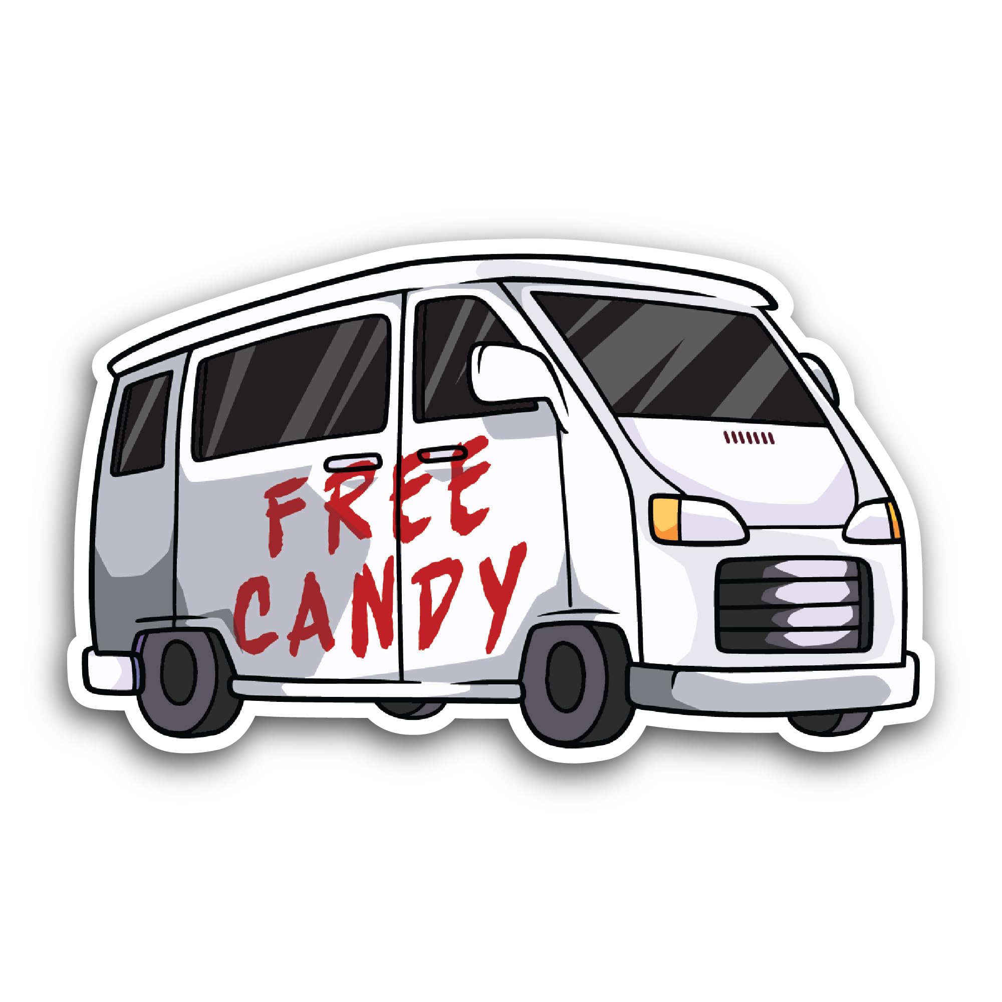 2 (Pieces) 3" and 5" Free Candy Sticker, Waterproof Vinyl Decals for Many Purpose Like Cars, Trucks,