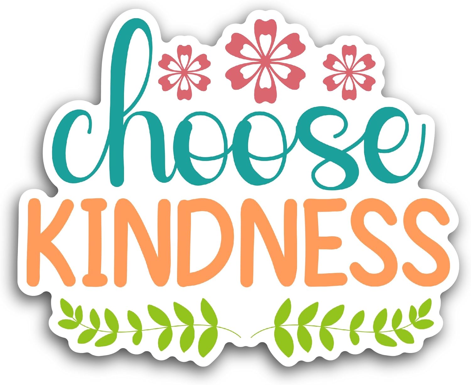2 (Pieces) 3" and 5" Choose Kindness Sticker, Waterproof Vinyl Decals for Many Purpose Like Cars, Trucks, Laptops, Phones, Windows and More