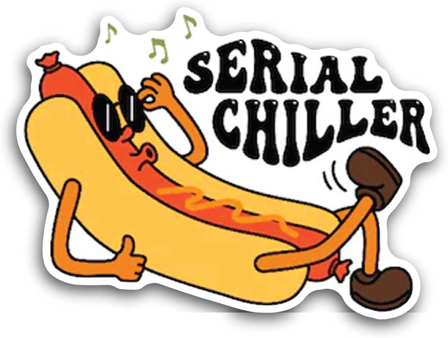 2 (Pieces) 3" and 5" Serial Chiller Sticker, Waterproof Vinyl Decals for Many Purpose Like Cars, Trucks, Laptops, Phones, Windows and More