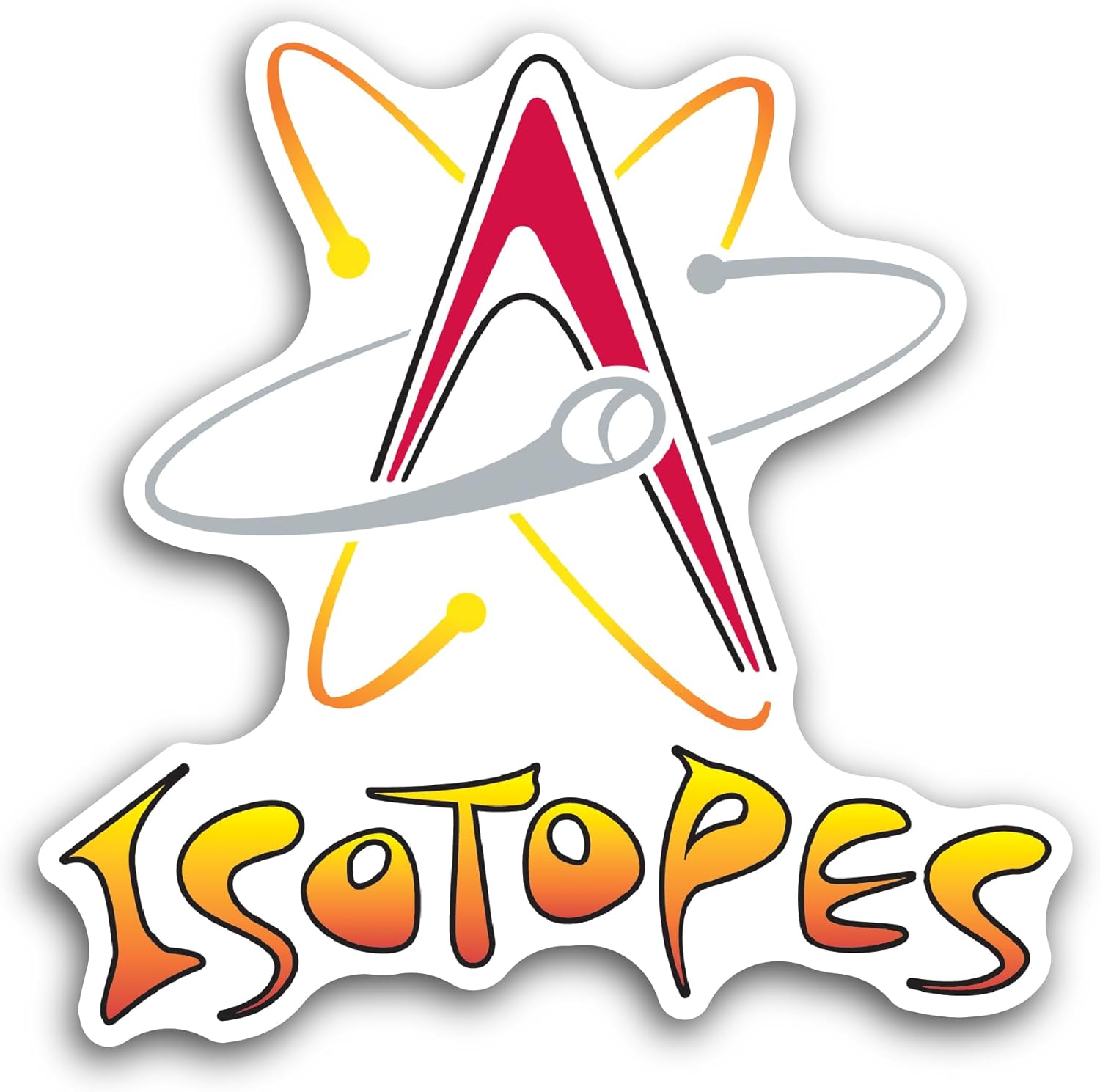 2 (Pieces) 3" and 5" Is0topes Logo Sticker, Waterproof Vinyl Decals for Many Purpose Like Cars, Trucks, Laptops, Phones, Windows and More