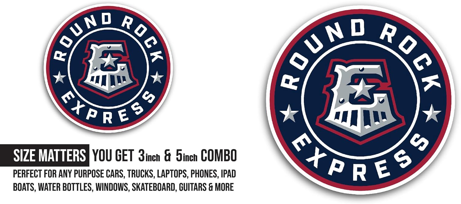 2 (Pieces) 3" and 5" R0und R0ck Logo Decal Sticker, Waterproof Vinyl Decals for Many Purpose Like Cars, Trucks, Laptops, Phones, Windows and More