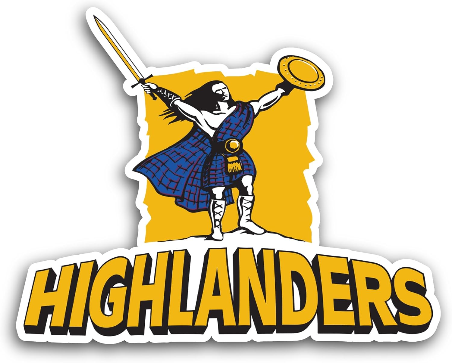 2 (Pieces) 3" and 5" Highland3rs Sticker, Waterproof Vinyl Decals for Many Purpose Like Cars, Trucks, Laptops, Phones, Windows and More