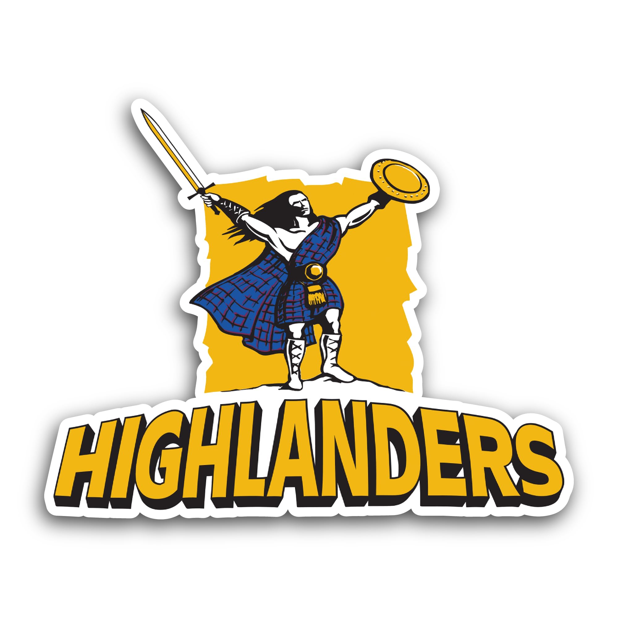 2 (Pieces) 3" and 5" Highland3rs Sticker, Waterproof Vinyl Decals for Many Purpose Like Cars, Trucks