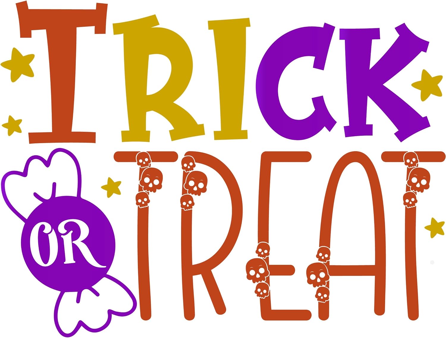 Inspirational Quote Trick Or Treat, Pretty Sticker Motivational Sticker Vinyl Decal Motivation Stickers- 5" Vinyl Sticker Waterproof