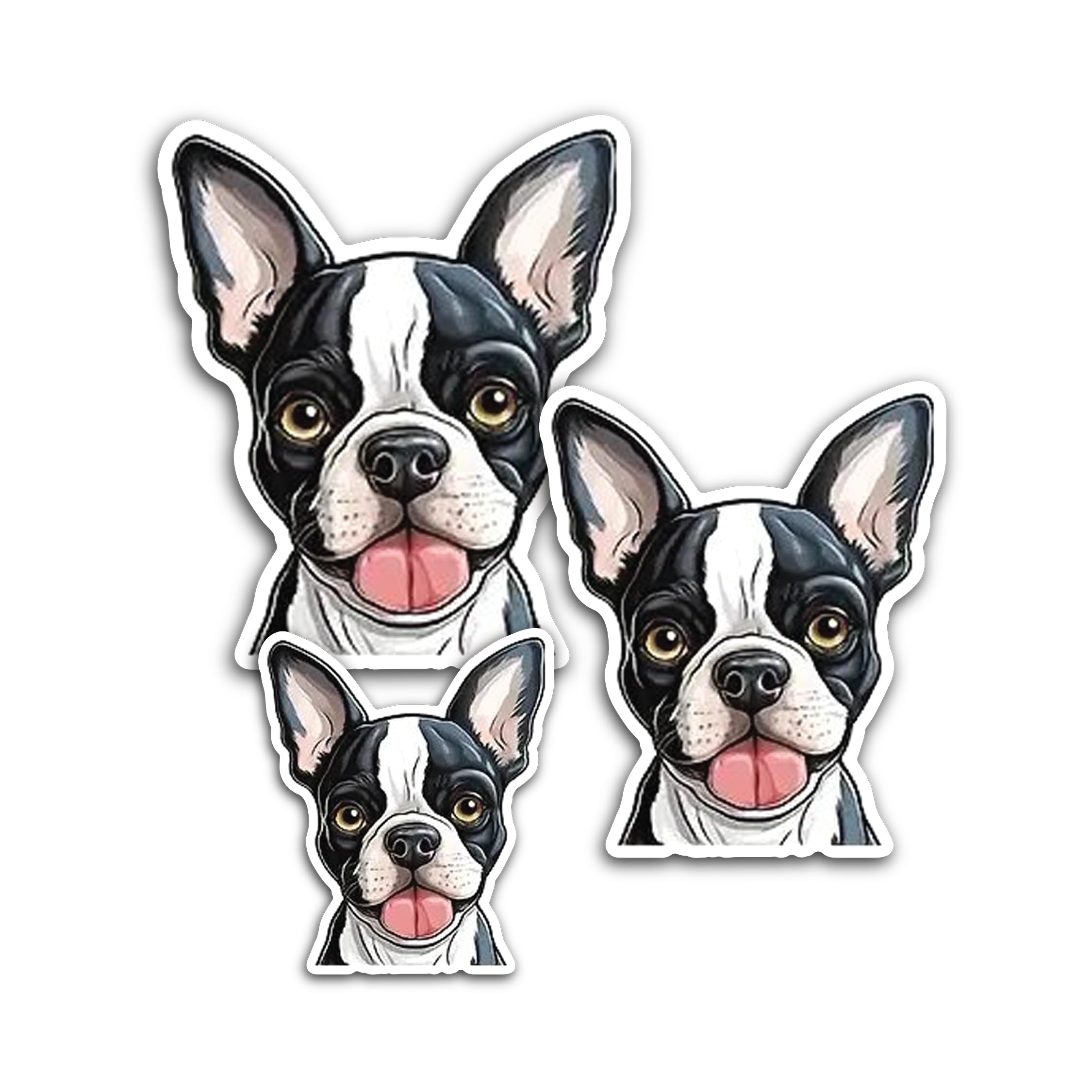 2 (Pieces) 3" and 5" Too Loud Smiley Sticker, Waterproof Vinyl Decals for Many Purpose Like Cars, Tr