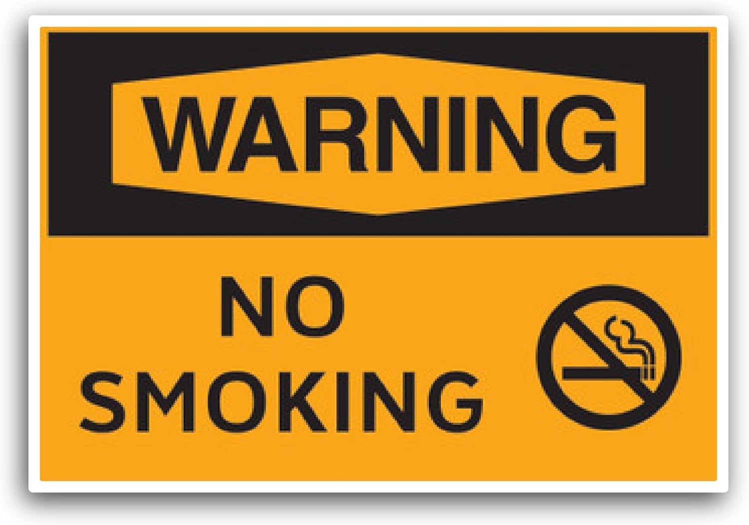 2 (Pieces) 3" and 5" No Smoking Symbol Sticker, Waterproof Vinyl Decals for Many Purpose Like Cars, Trucks, Laptops, Phones, Windows and More
