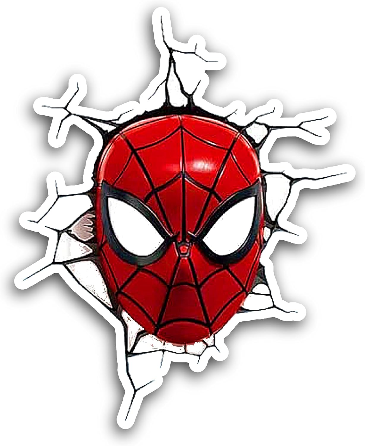 2 (Pieces) 3" and 5" Red Man Mask Sticker, Waterproof Vinyl Decals for Many Purpose Like Cars, Trucks, Laptops, Phones, Windows and More