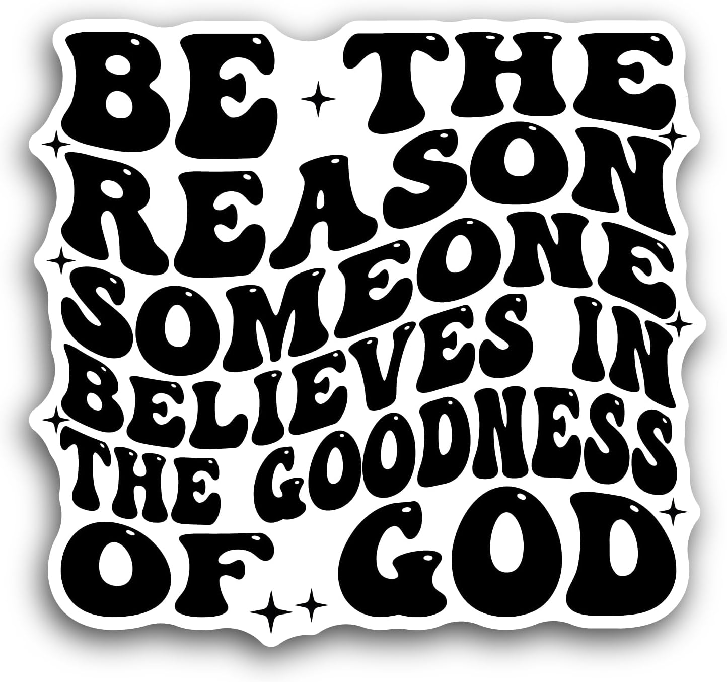 2 (Pieces) 3" and 5" Goodness of God Sticker, Waterproof Vinyl Decals for Many Purpose Like Cars, Trucks, Laptops, Phones, Windows and More