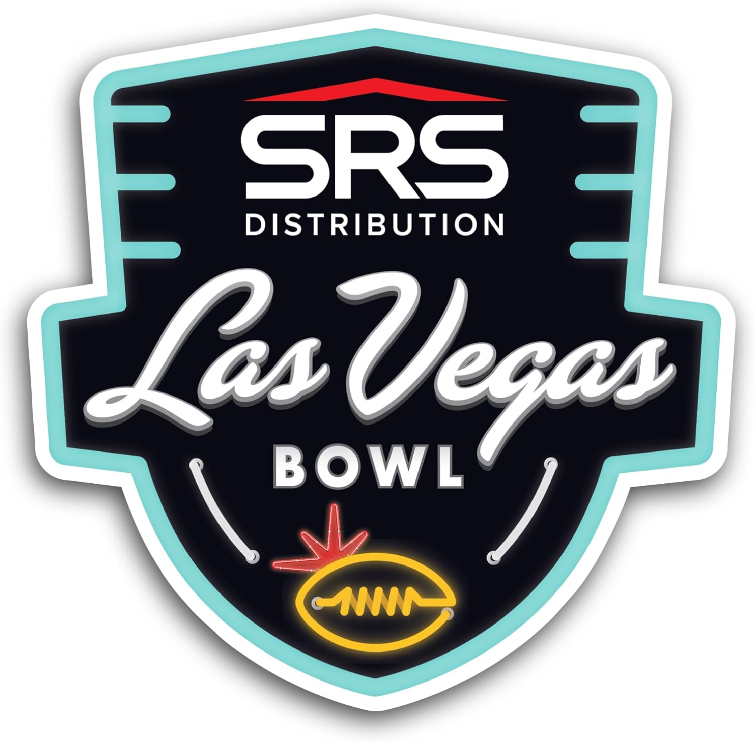 2 (Pieces) 3" and 5" Las Vegas B0wl Sticker, Waterproof Vinyl Decals for Many Purpose Like Cars, Trucks, Laptops, Phones, Windows and More