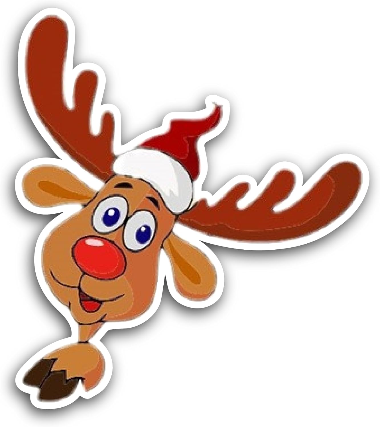 2 (Pieces) 3" and 5" Reindeer Sticker, Waterproof Vinyl Decals for Many Purpose Like Cars, Trucks, Laptops, Phones, Windows and More