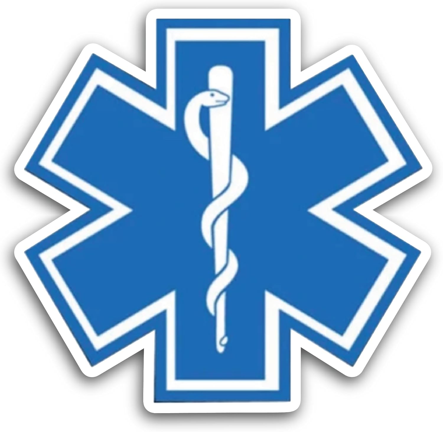 2 (Pieces) 3" and 5" Medical Symbol Sticker, Waterproof Vinyl Decals for Many Purpose Like Cars, Trucks, Laptops, Phones, Windows and More