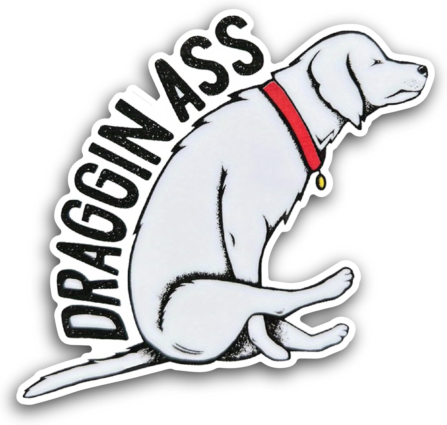 2 (Pieces) 3" and 5" Draggin Sticker, Waterproof Vinyl Decals for Many Purpose Like Cars, Trucks, Laptops, Phones, Windows and More