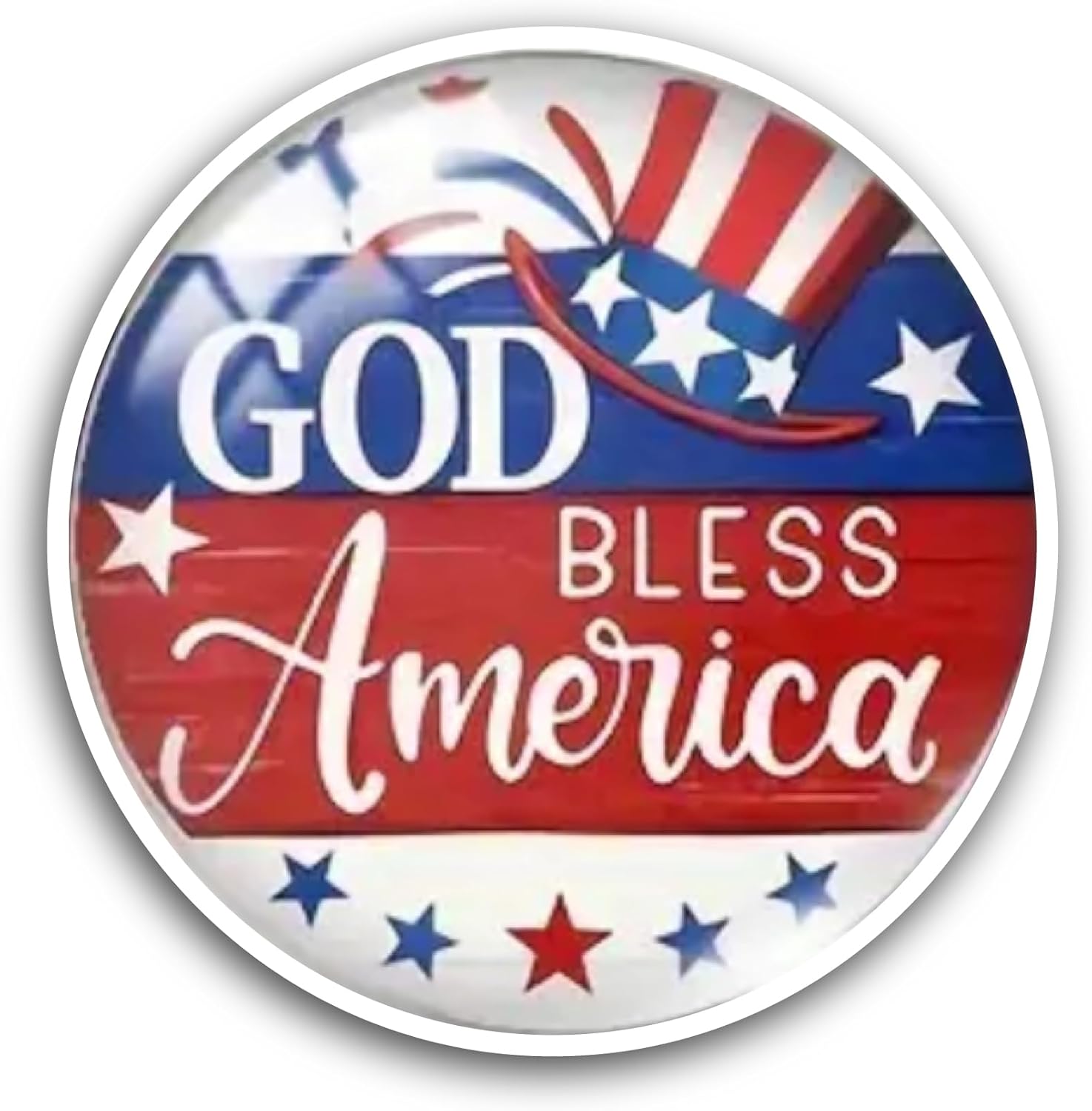 2 (Pieces) 3" and 5" God Bless America Sticker, Waterproof Vinyl Decals for Many Purpose Like Cars, Trucks, Laptops, Phones, Windows and More