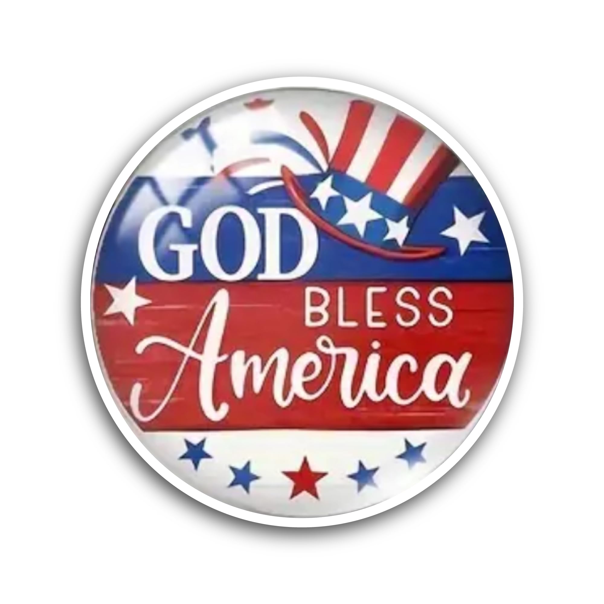 2 (Pieces) 3" and 5" God Bless America Sticker, Waterproof Vinyl Decals for Many Purpose Like Cars, 
