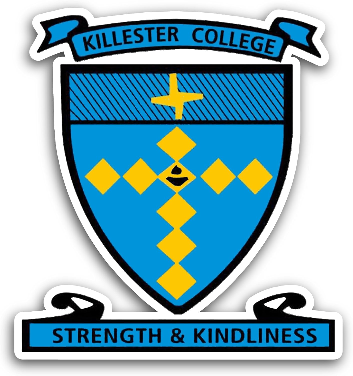 2 (Pieces) 3" and 5" K1llester College Logo Sticker, Waterproof Vinyl Decals for Many Purpose Like Cars, Trucks, Laptops, Phones, Windows and More