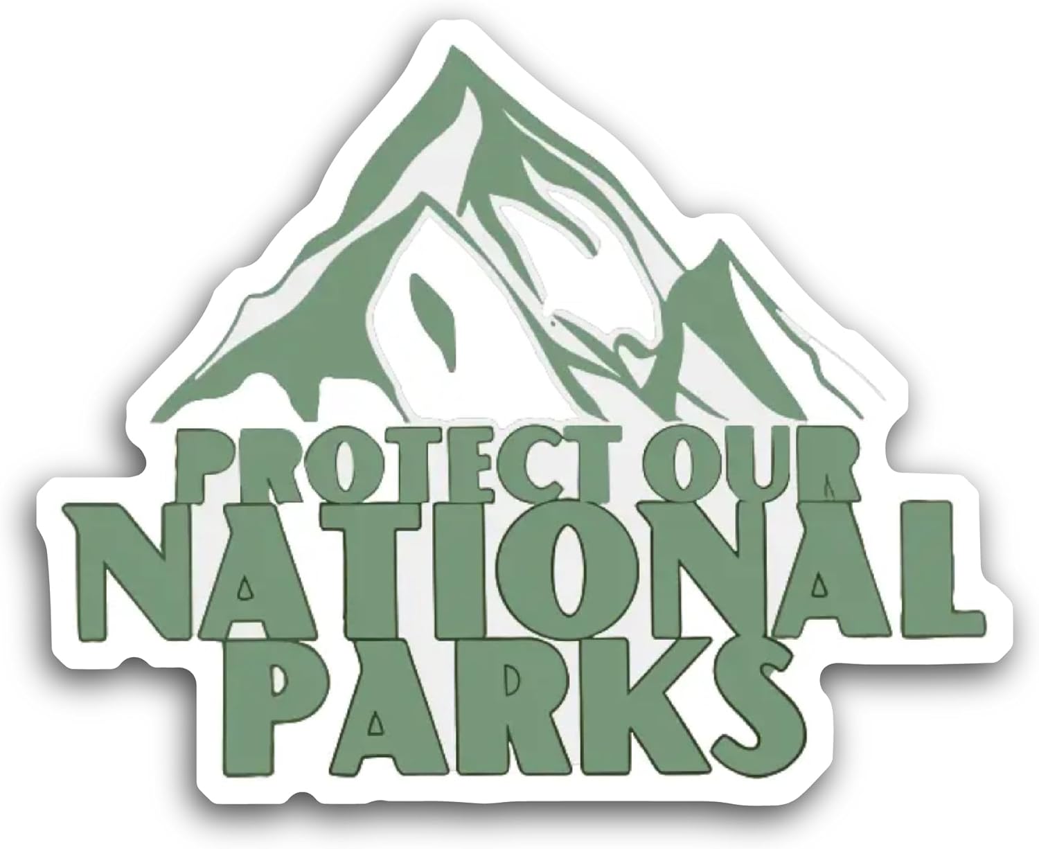 2 (Pieces) 3" and 5" Protect Our National Parks Text Sticker, Waterproof Vinyl Decals for Many Purpose Like Cars, Trucks, Laptops, Phones, Windows and More