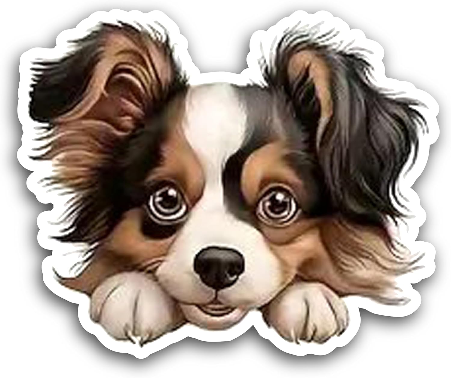 2 (Pieces) 3" and 5" Cavalier King Charles Spaniel Dog Decal Sticker, Waterproof Vinyl Decals for Many Purpose Like Cars, Trucks, Laptops, Phones, Windows and More