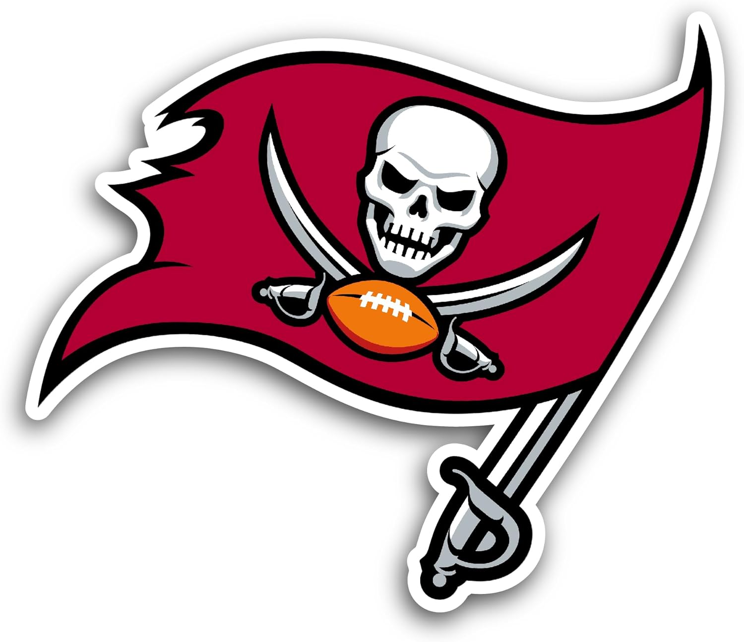 2 (Pieces) 3" and 5" Tampa B@y Buccaneers Decal Sticker, Waterproof Vinyl Decals for Many Purpose Like Cars, Trucks, Laptops, Phones, Windows and More