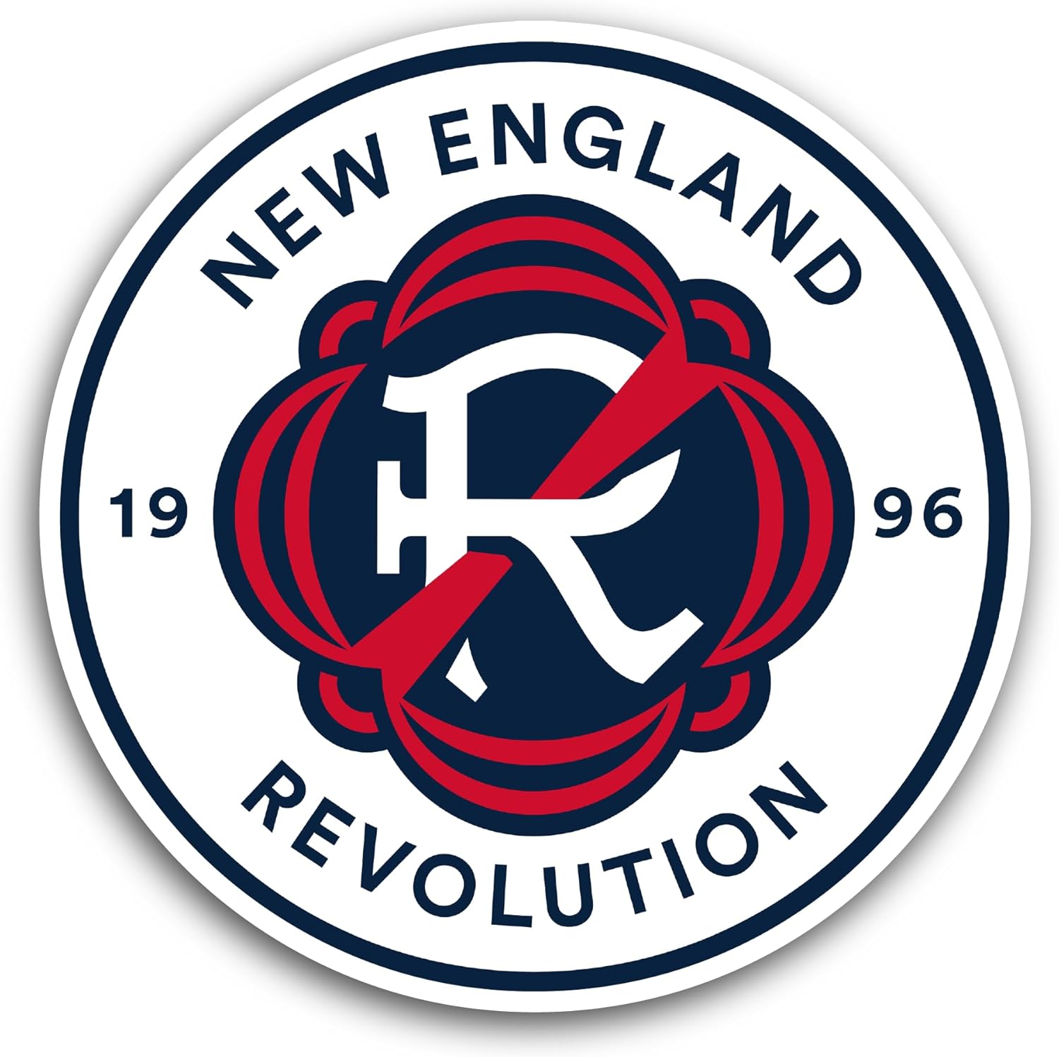 2 (Pieces) 3" and 5" New England Revolution Sticker, Waterproof Vinyl Decals for Many Purpose Like Cars, Trucks, Laptops, Phones, Windows and More