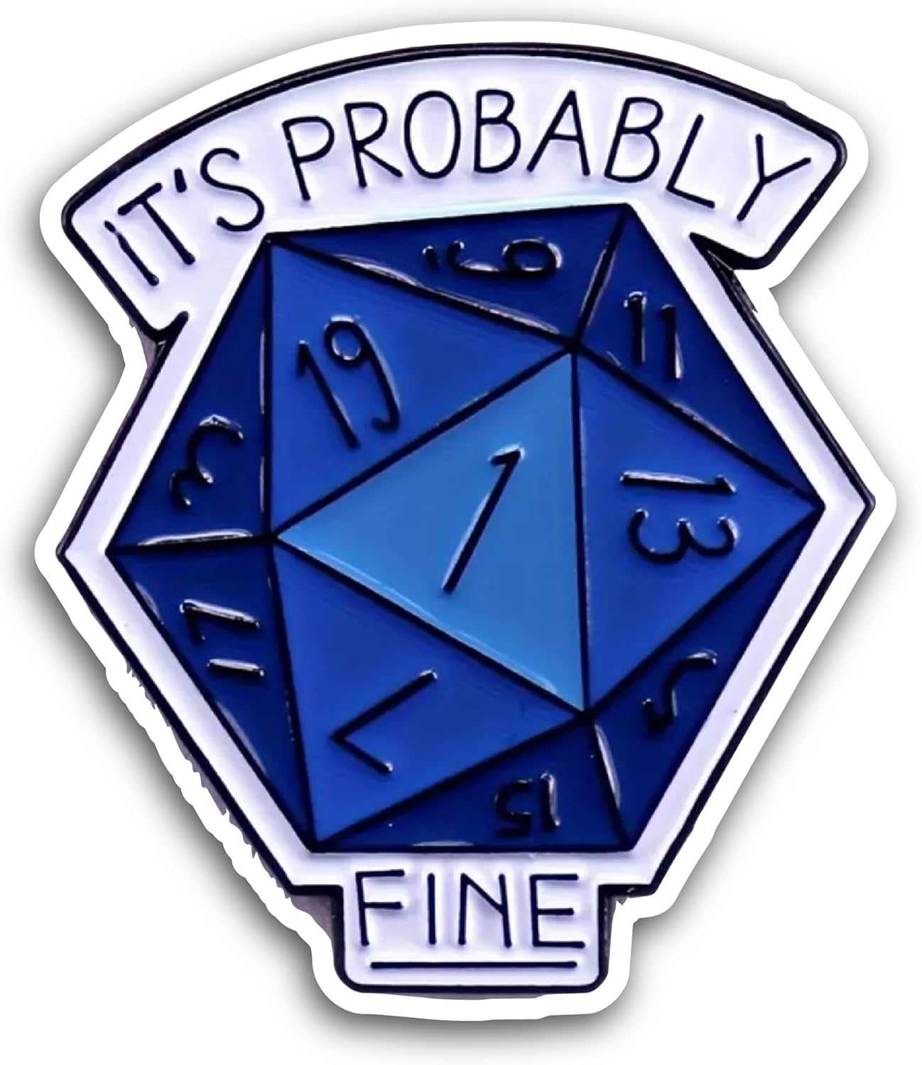 2 (Pieces) 3" and 5" It's Probably Fine Sticker, Waterproof Vinyl Decals for Many Purpose Like Cars, Trucks, Laptops, Phones, Windows and More