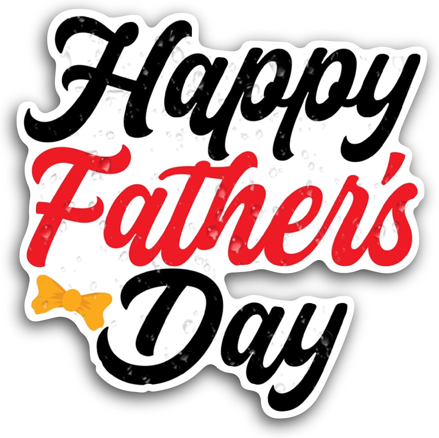 2 (Pieces) 3" and 5" Happy Fathers Day Sticker, Waterproof Vinyl Decals for Many Purpose Like Cars, Trucks, Laptops, Phones, Windows and More