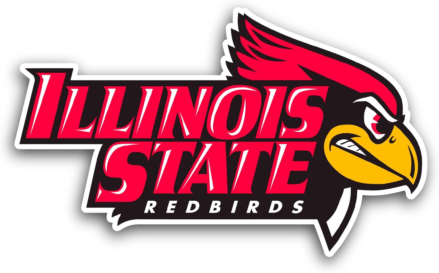 2 (Pieces) 3" and 5" Illin0is State Redbirds Sticker, Waterproof Vinyl Decals for Many Purpose Like Cars, Trucks, Laptops, Phones, Windows and More