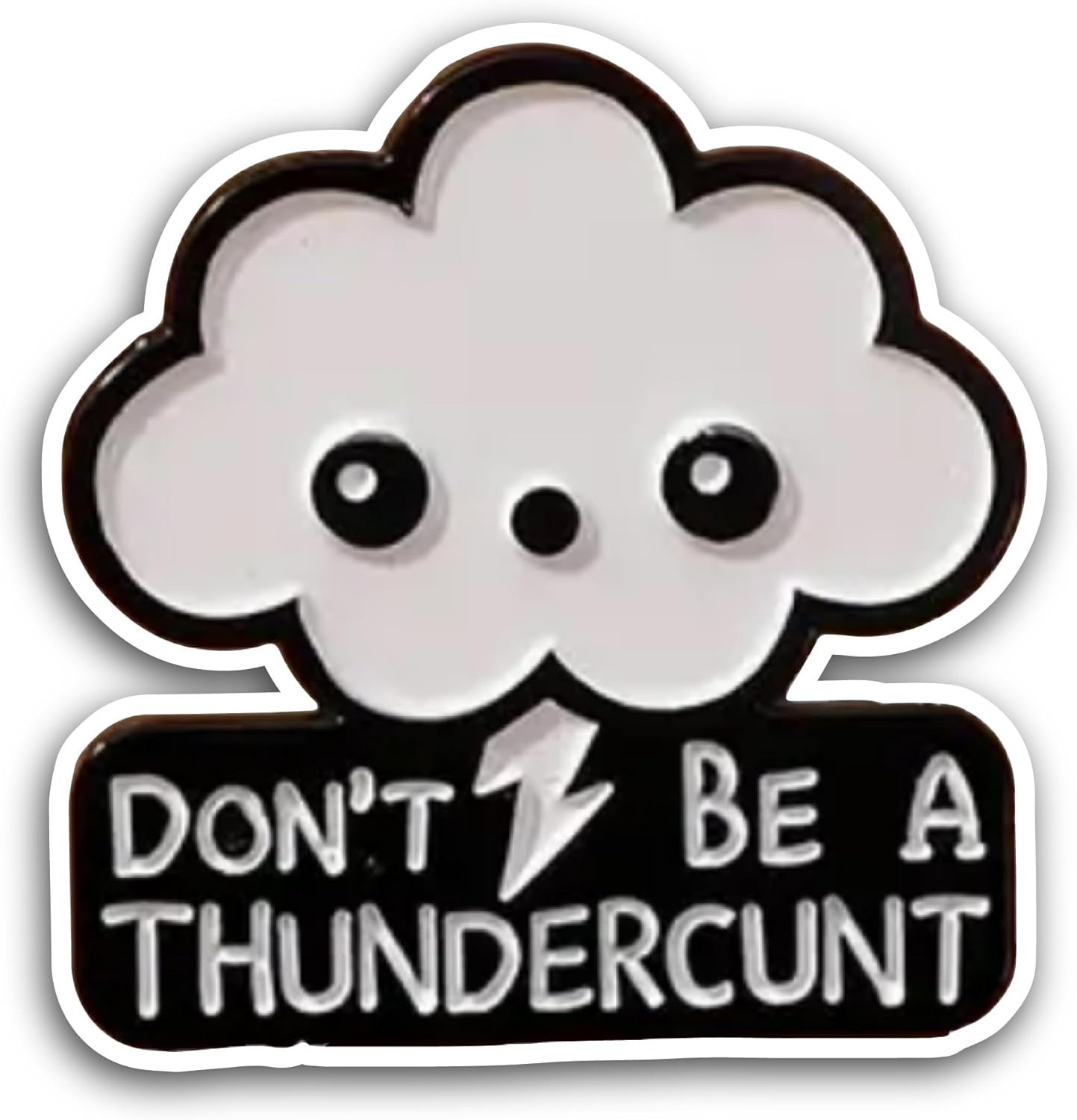 2 (Pieces) 3" and 5" Cartoon Cloud Sticker, Waterproof Vinyl Decals for Many Purpose Like Cars, Trucks, Laptops, Phones, Windows and More