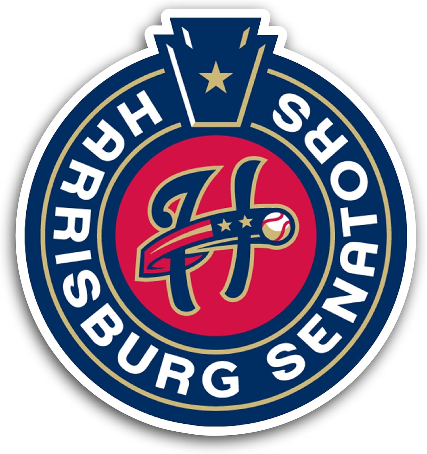 2 (Pieces) 3" and 5" Harr1sburg Logo Decal Sticker, Waterproof Vinyl Decals for Many Purpose Like Cars, Trucks, Laptops, Phones, Windows and More