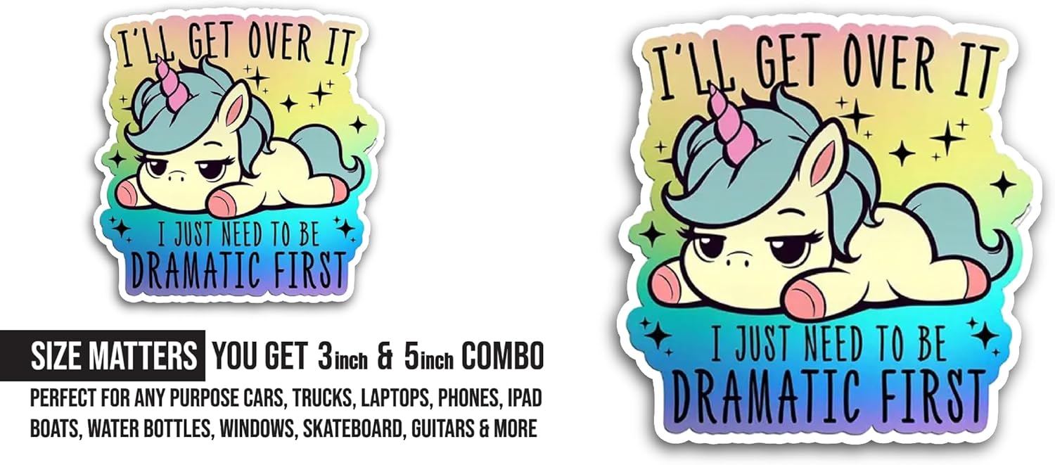 2 (Pieces) 3" and 5" Sticker, Waterproof Vinyl Decals for Many Purpose Like Cars, Trucks, Laptops, Phones, Windows and More