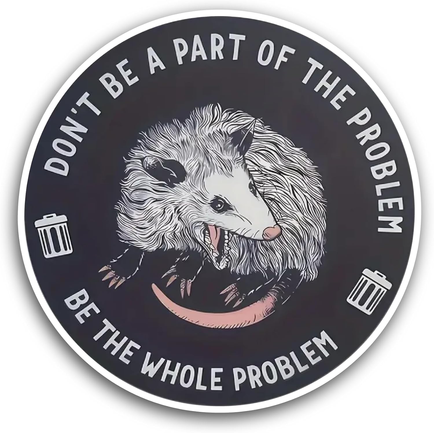 2 (Pieces) 3" and 5" Dont Be Part of The Problem Text Sticker, Waterproof Vinyl Decals for Many Purpose Like Cars, Trucks, Laptops, Phones, Windows and More