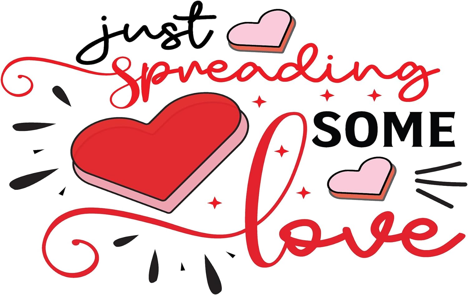 Inspirational Quote Just Spreading Some Love Motivational Sticker Vinyl Decal Motivation Stickers- 5" Vinyl Sticker Waterproof